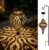 Moroccan Solar Lanterns Outdoor Waterproof with Shepherds Hook Garden Decor