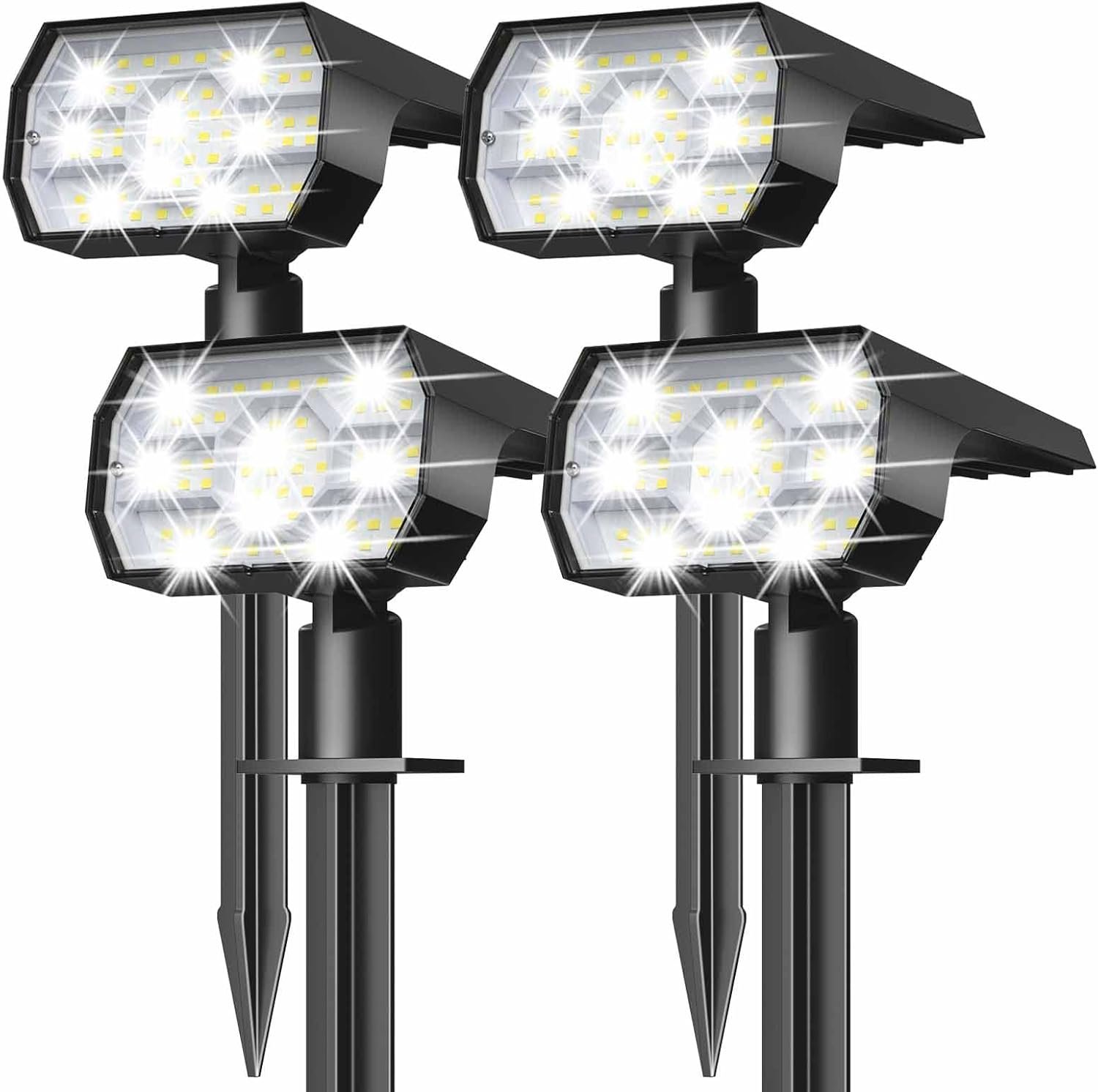 NYMPHY Solar Lights Outdoor Waterproof – 4 Pack (Cool White)
