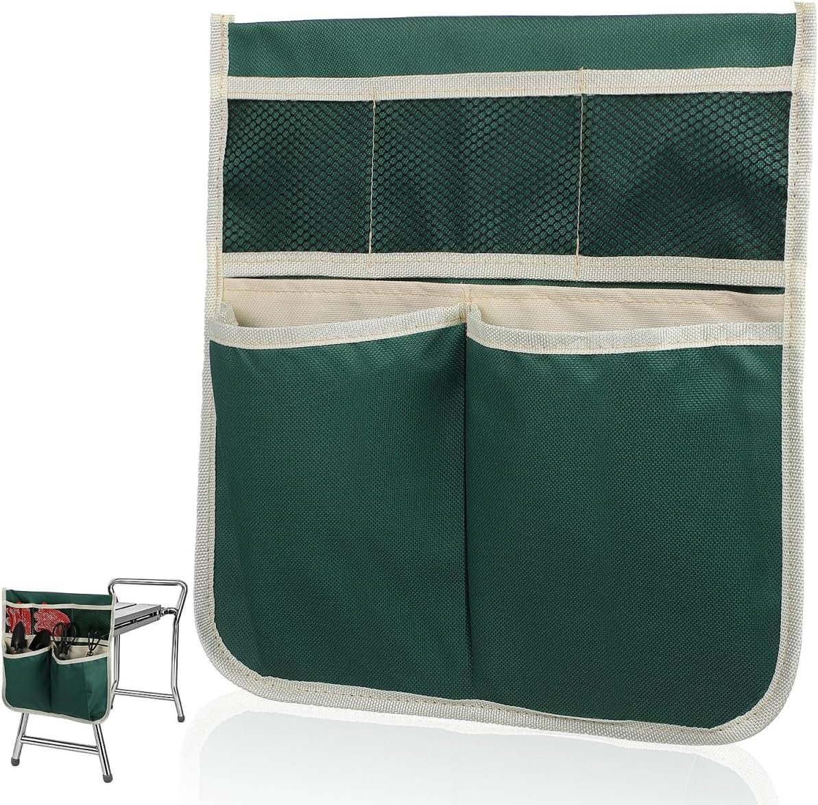 Garden Kneeler Tool Bag 600D Gardening Tools Pouch with Ample Storage Lightweight Foldable Garden Pouch for Easy Carrying and Hanging on Trolley 12.59 X 12.20 X 0.11 in