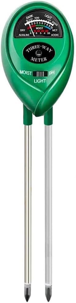 Soil pH Meter 3-in-1 Soil Tester Soil Test Meter for Moisture, Fertility and pH, Soil Moisture Meter for Potting Soil, Garden, Farm, Lawn, No Batteries Required