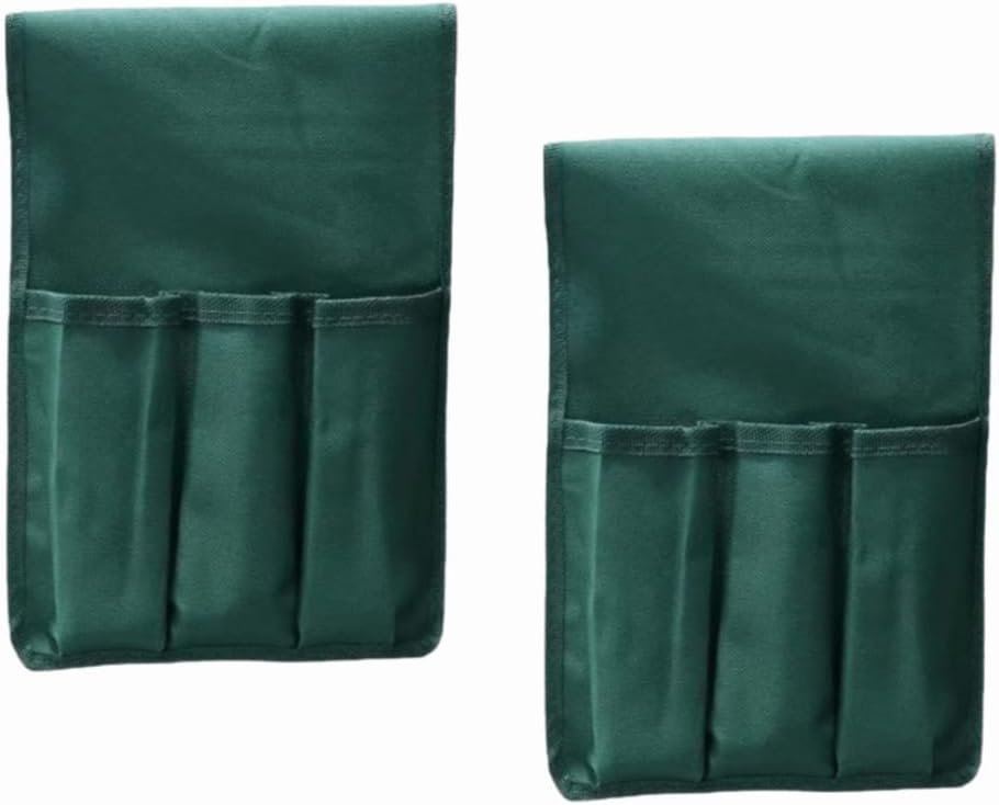 Garden Kneeler Side Bag 2 Pcs – Foldable Oxford Tool Pouch for Garden Kneeler Seat, Portable Gardening Accessories Storage Organizer
