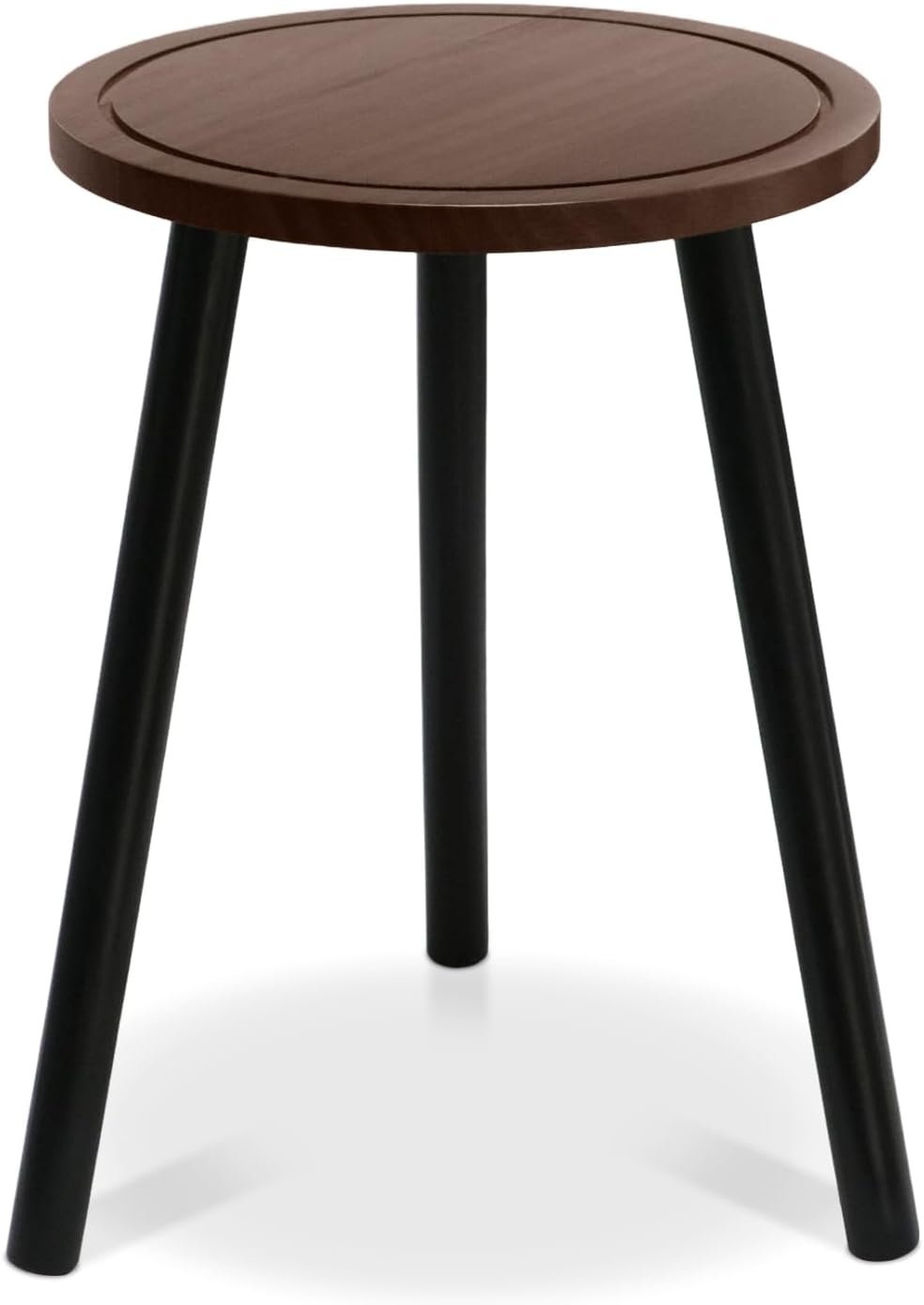 Tall Plant Stand Indoor, 16.7″ Mid Century Wood Plant Stool Plant Table for Large Plants, Home Decor Small Round Side End Table for Living Room Bedroom Balcony(Dark Brown)