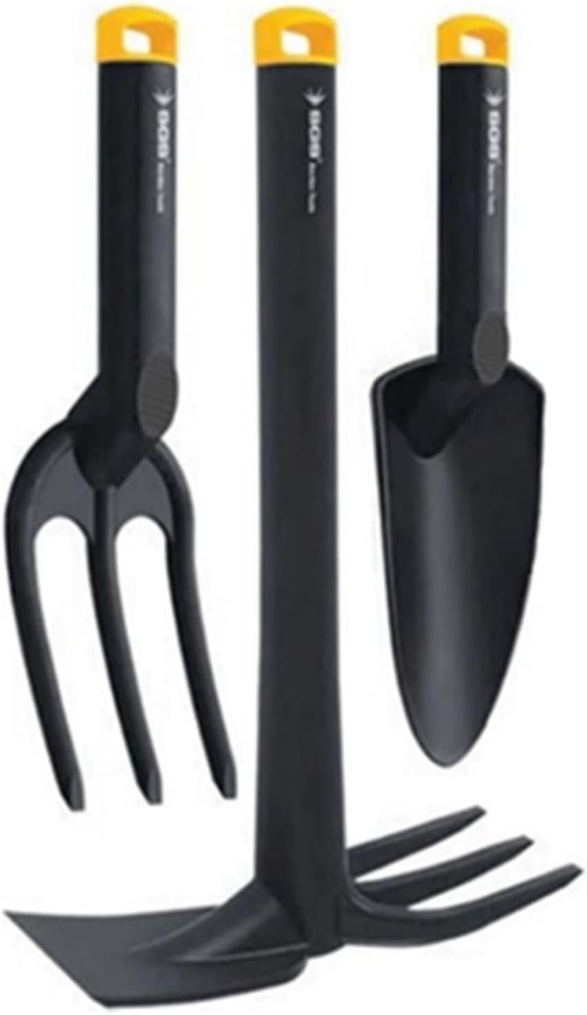 3-Piece Garden Tool Set | Heavy-Duty Solid Plastic Trowel, Fork, and Cultivator with Ergonomic Non-Slip Handles | Durable Small Garden Tool Set