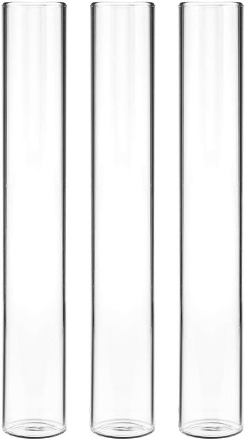 Kingbuy 3 Pack Glass Test Tube Propagation Vase Hydroponic Cuttings Planter