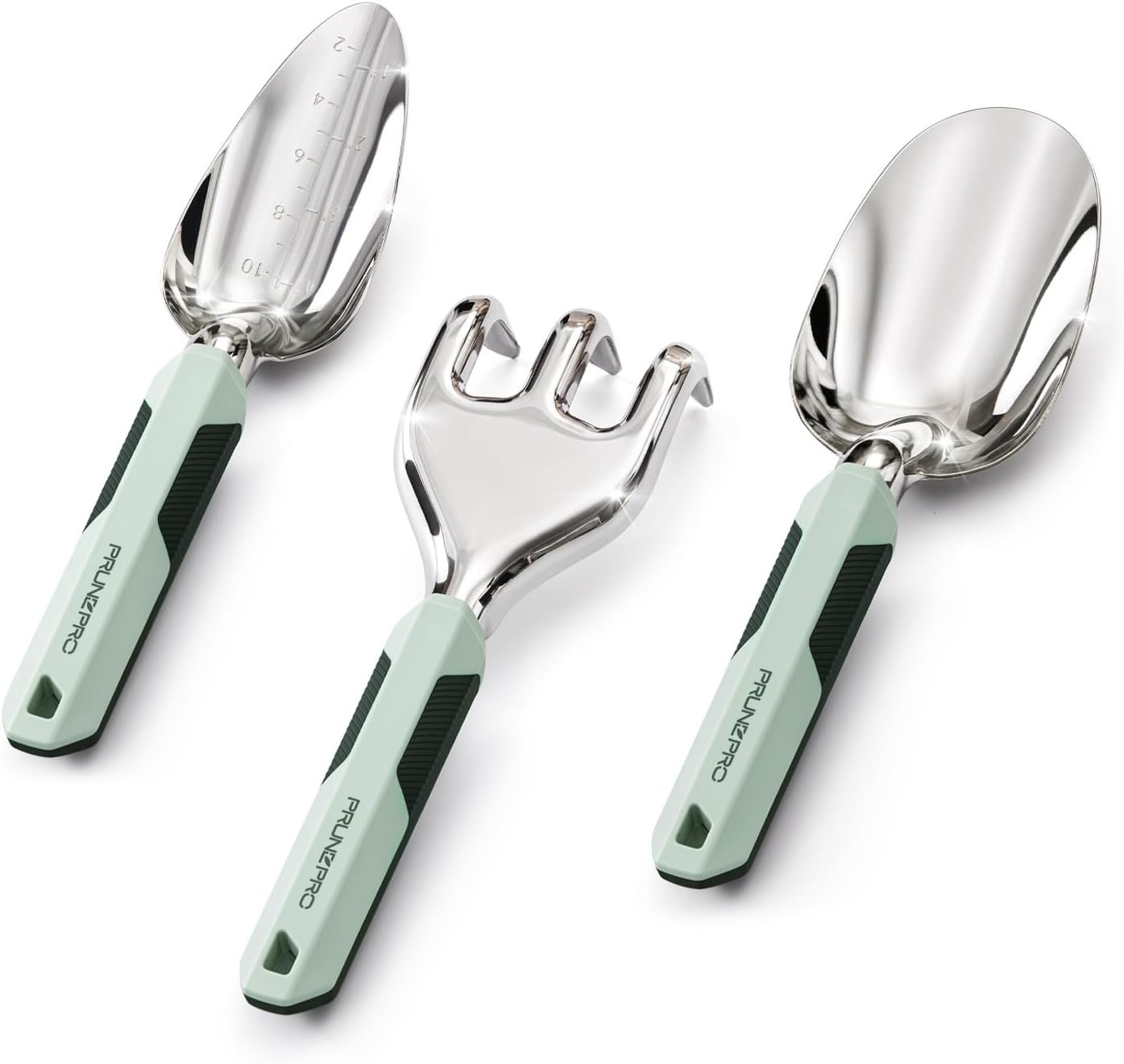 PrunePro® Garden Tools Set 3 Pcs Stainless Steel Hand Tool Gardening Gifts