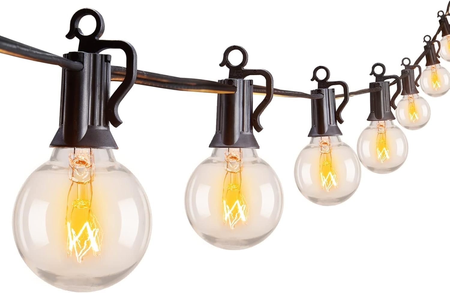 Brightown Outdoor String Lights 30FT Patio Lights with 25 Edison Glass Bulb