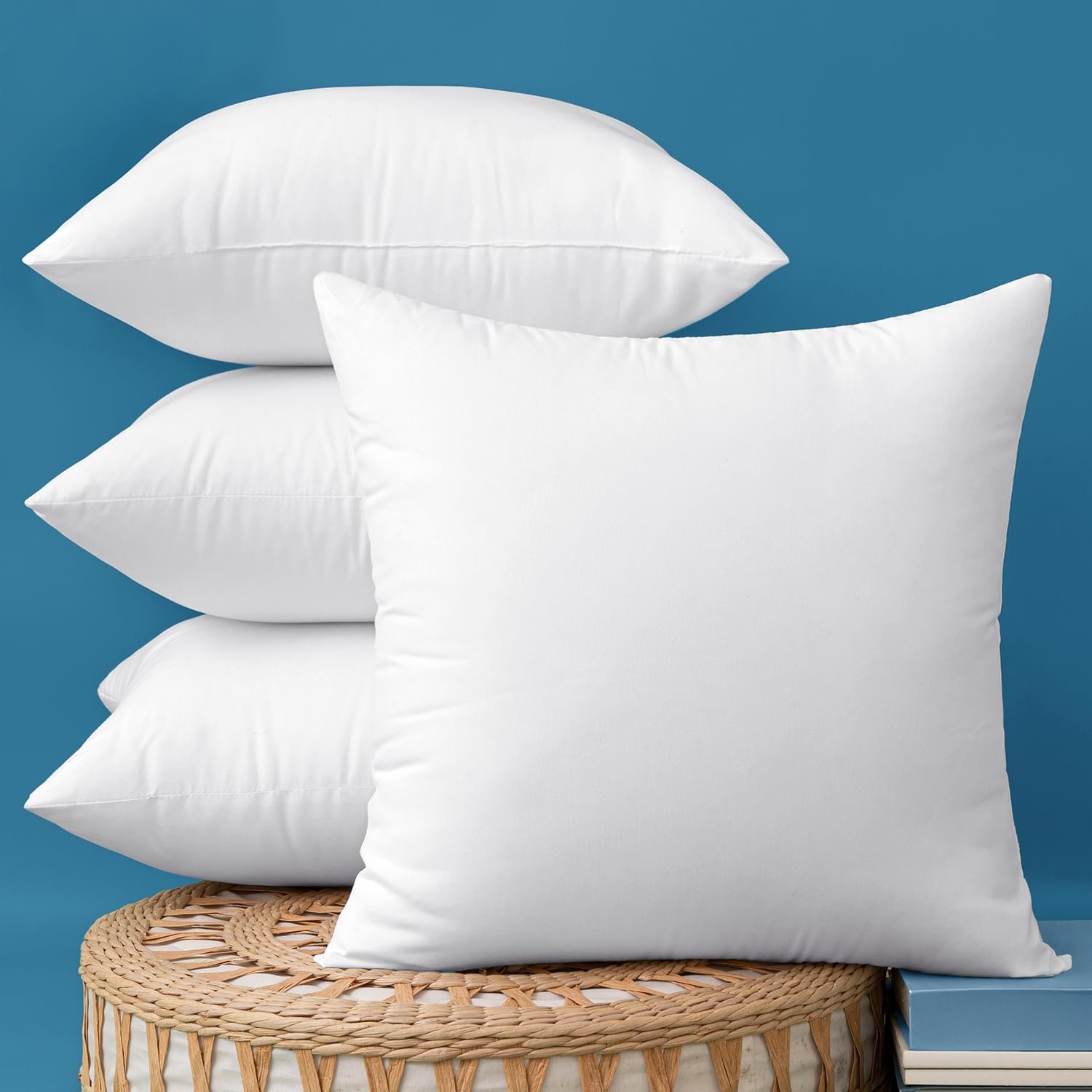 MIULEE Pack of 4 18×18 Inch Outdoor Pillow Inserts