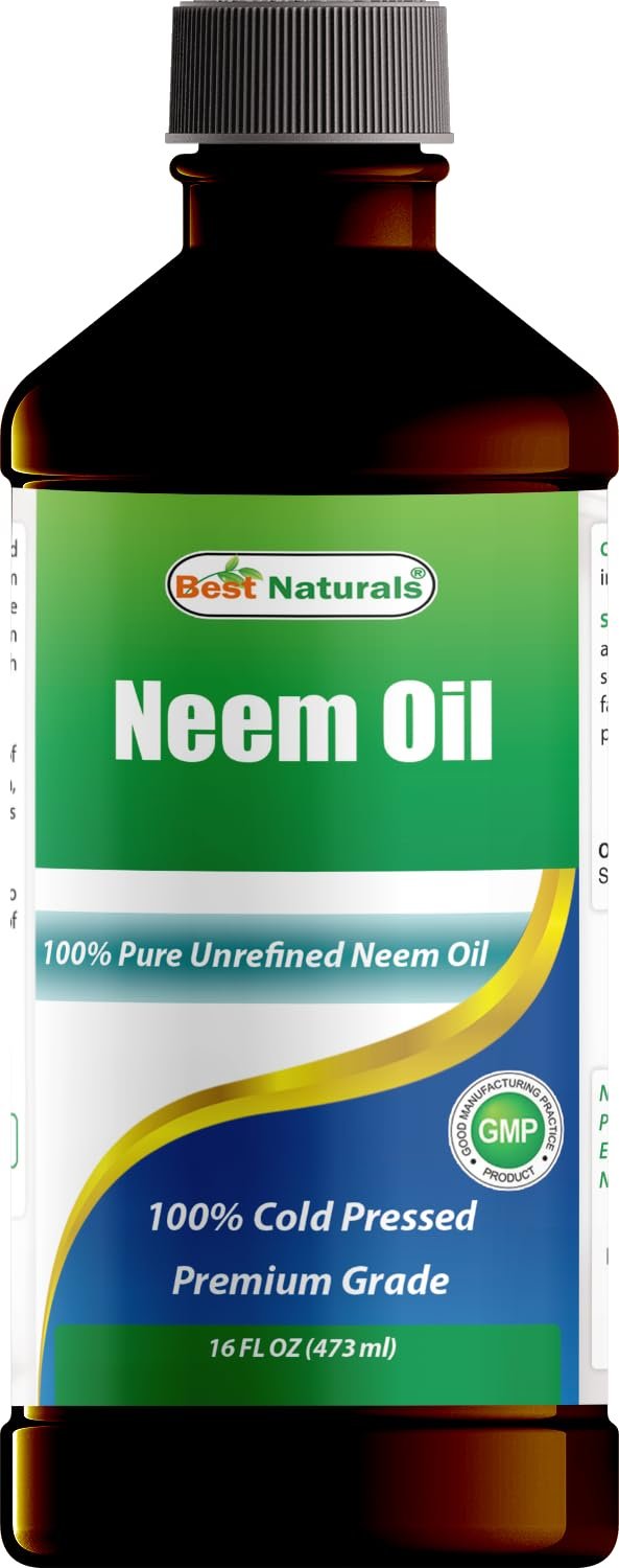 Best Naturals 100% Pure Neem Oil, 100% Cold Pressed and Unrefined – 16 OZ (1 Bottle)