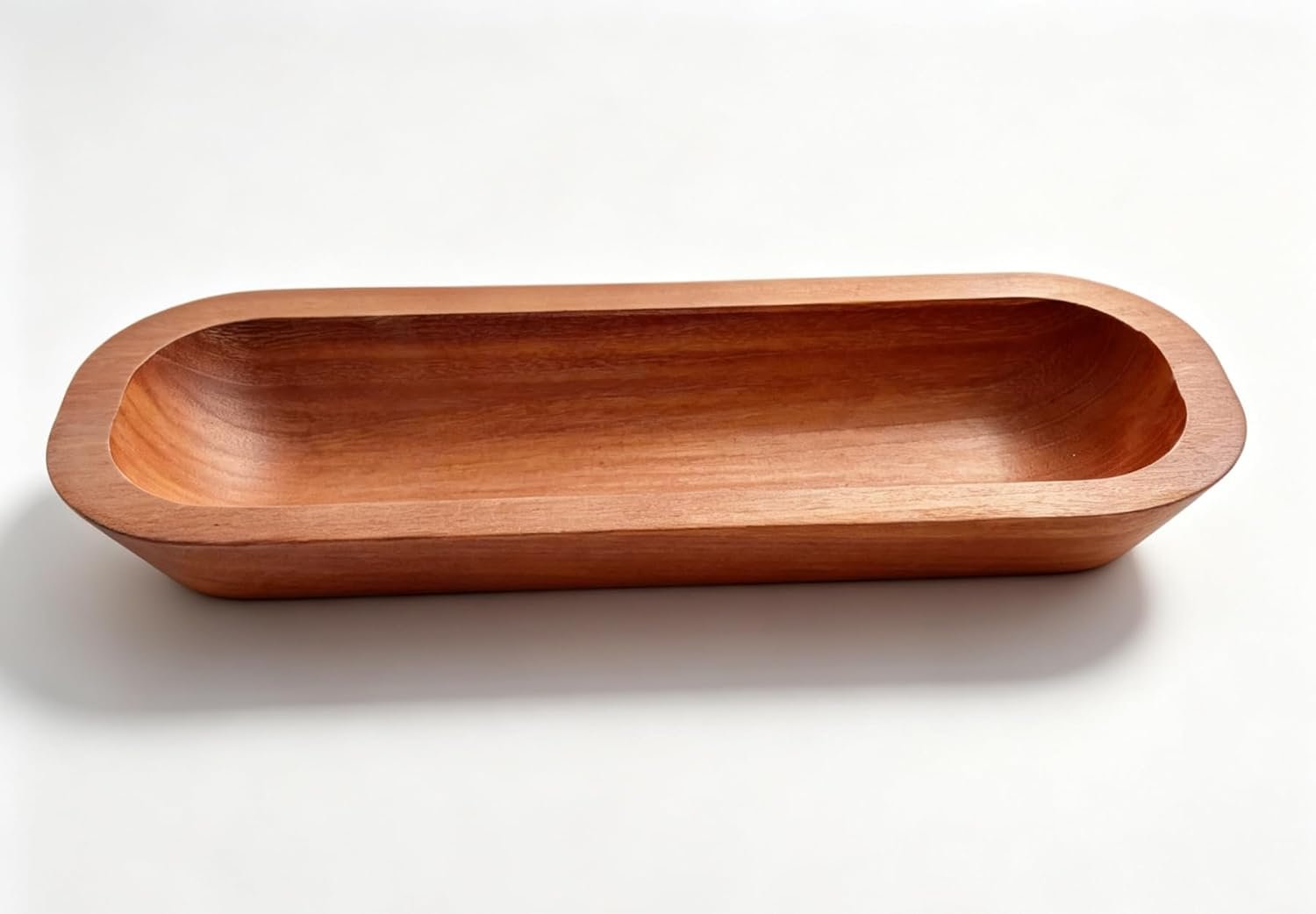 16“ Long Wood Dough Bowl 16 x 5 x 2in Hand Carved Wooden Dough Bowls for Decor Wood Dough Bowls Decorative Wooden Dough Fruits Bowl for Table Centerpiece