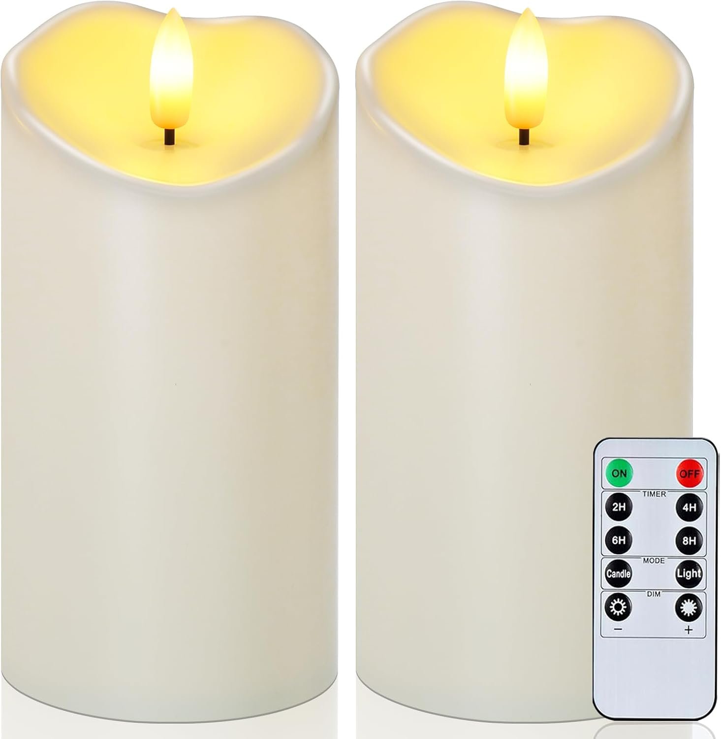 Raycare 6″x3″ Outdoor Waterproof Flameless LED Candle with Remote and Timer