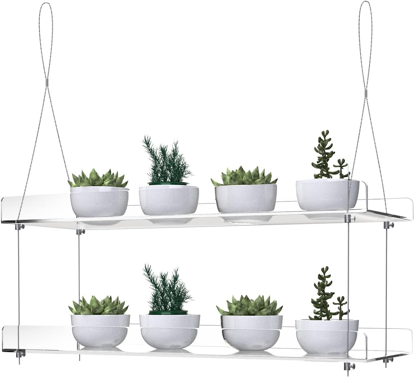2-Tier Acrylic Window Display Shelves