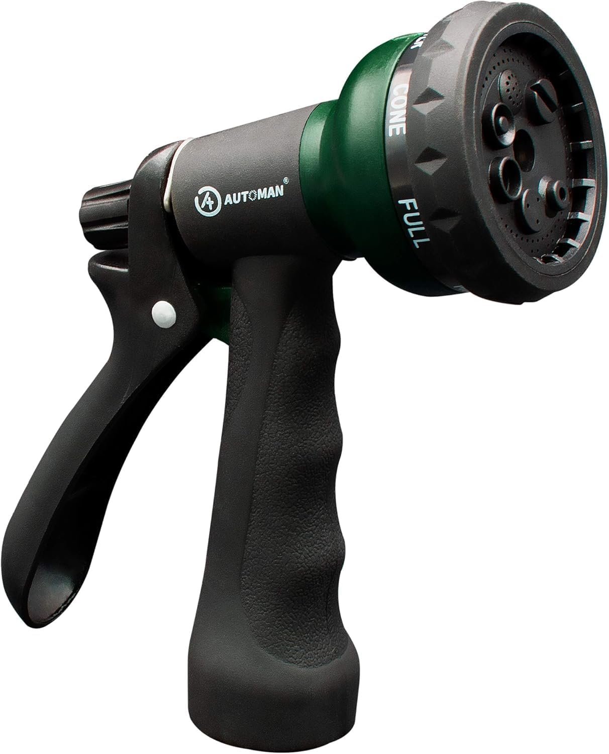 AUTOMAN Garden Hose Nozzle, Water Hose Sprayer Nozzle with 7 Adjustable Watering Patterns, Slip Resistant for Watering Plants, Lawn& Garden, Washing Cars, Cleaning, Showering Pets & Outdoor Fun.