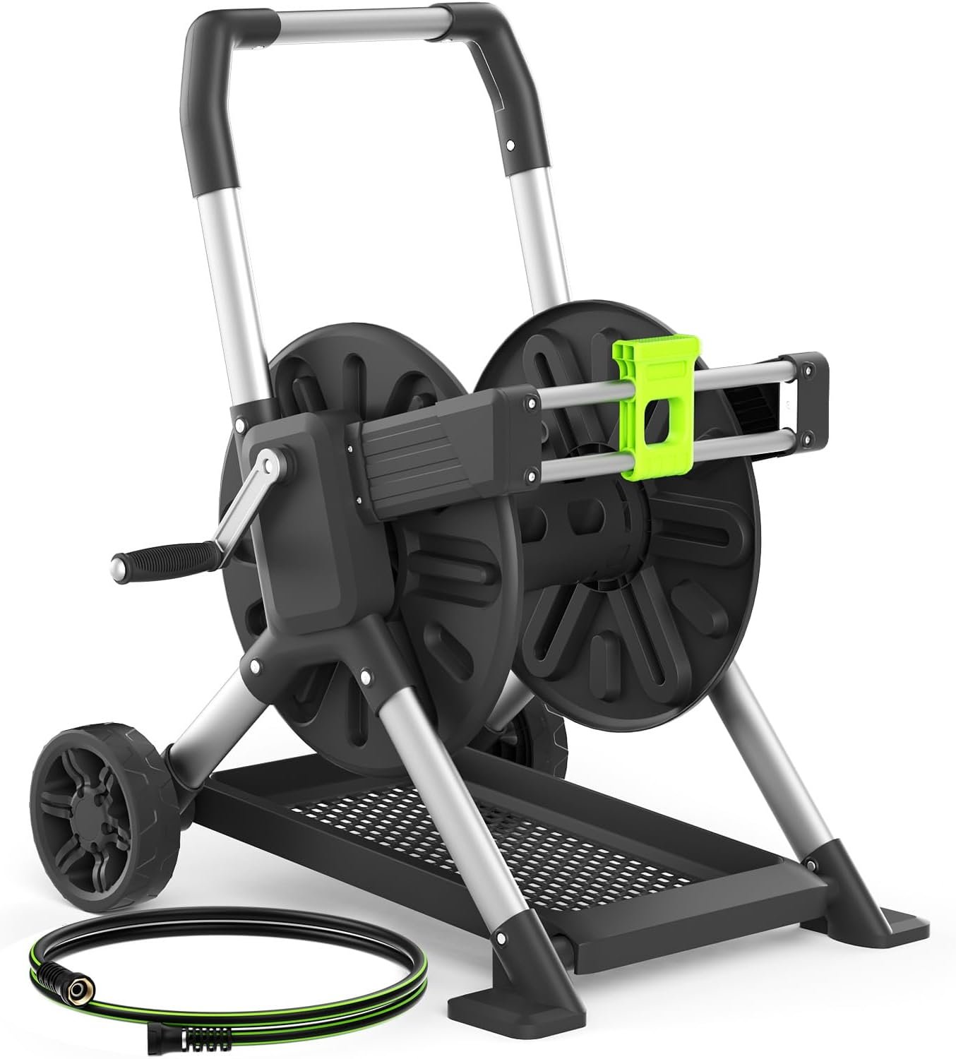 Upgrade Garden Hose Reel Cart, Holds 200 Ft 5/8″ Hose With Wheels