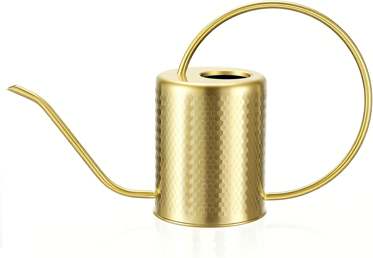 Zhehao Gold Stainless Steel Watering Can 2l/68oz with Long Spout for Plants