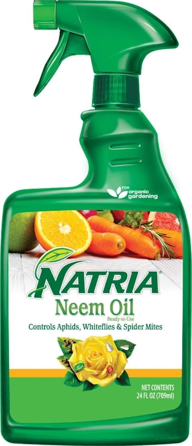 Natria Neem Oil Spray for Gardening – 24 oz Bottle