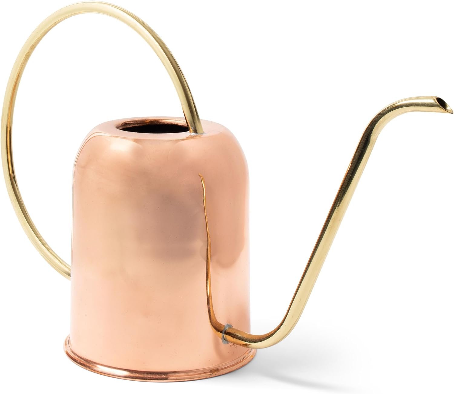 Copper Watering Can Indoor Plants – 48oz Long Spout Precise Small Water Can for Plants, Bonsai, Succulents, Houseplants, or Garden – Metal Inside or Outdoor Plant Watering Cans by Kings County Tools