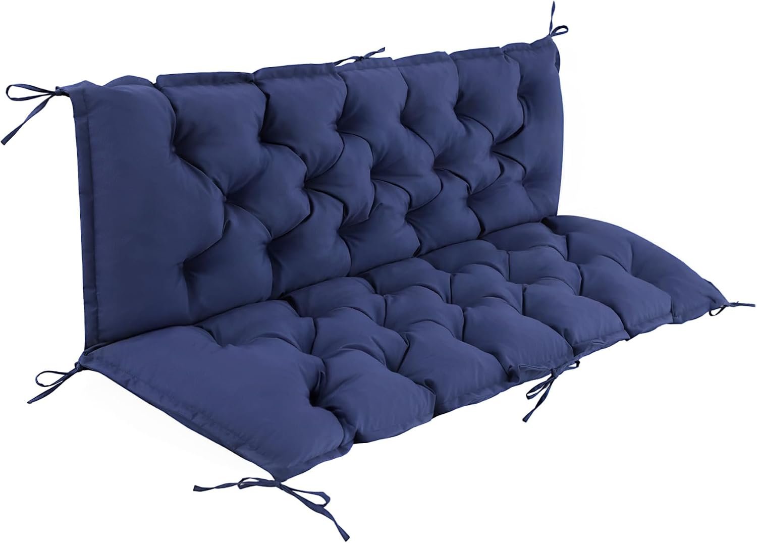IASEAHK Porch Swing Cushions, 60×40×4 Inch, Waterproof, Navy Blue