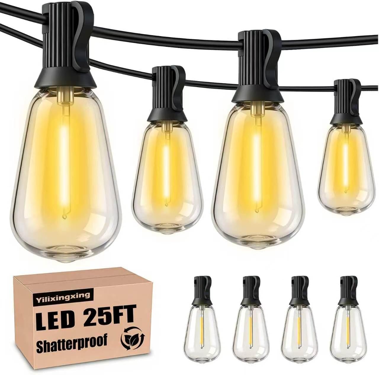 25FT Outdoor String Lights ST38, Waterproof Camping Lights