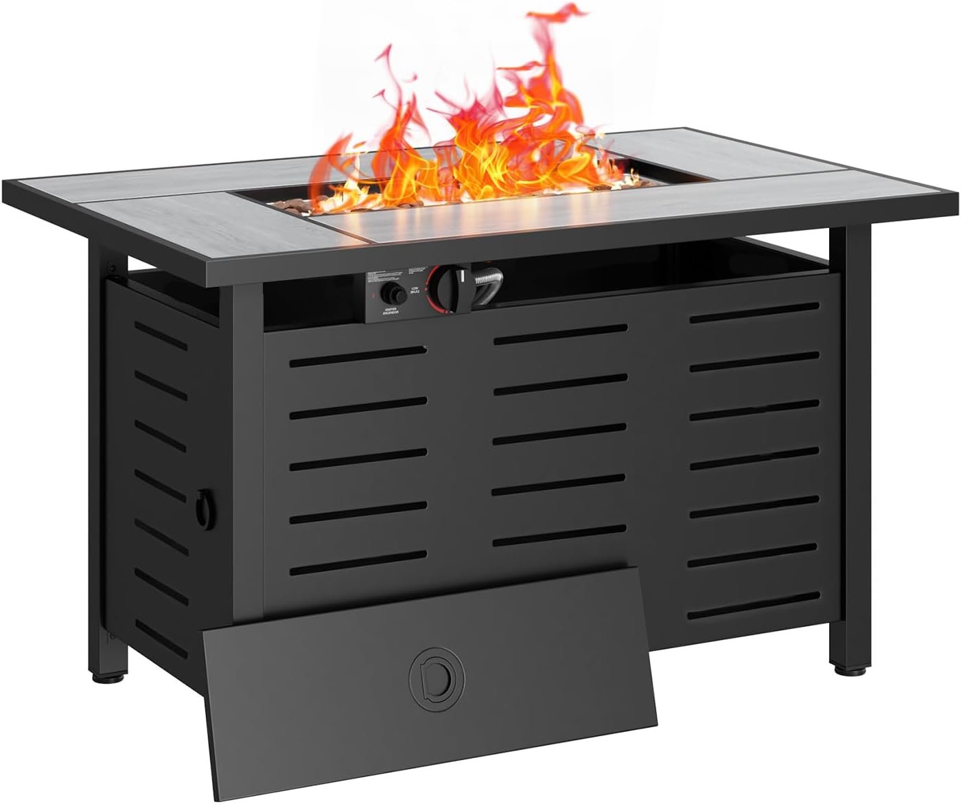 Aoxun 42″ Propane Fire Pit Table Ceramic Top