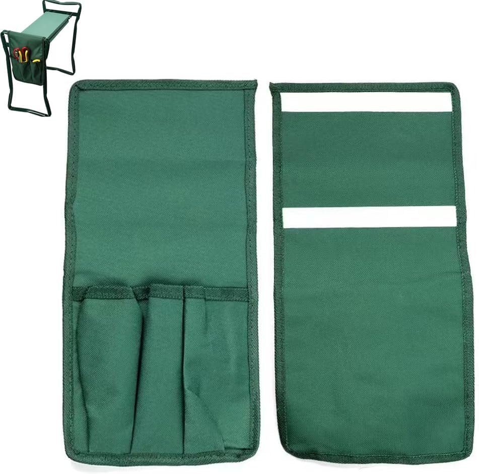 2 Pack Garden Kneeler Tool Bag Gardening Kneeler Seat Side Pouch Hanging Storage Pocket Organizer for Garden Kneeler and Seat Garden Bench Garden Stool Gardening Shears Spades Plant Labels