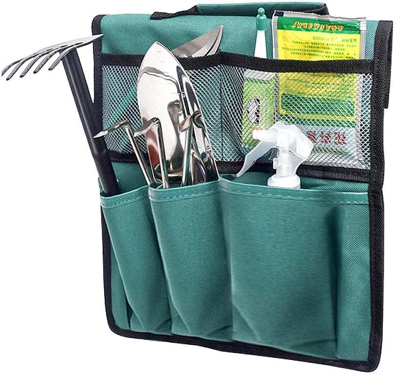Garden Pouch Foldable Portable Garden Kneeler, Bench Kneeling Bag, Seat Storage Tote Hanging Organizer, Gardening Tools Storage Stool Multiple Storage Pouch (Green), 10180705