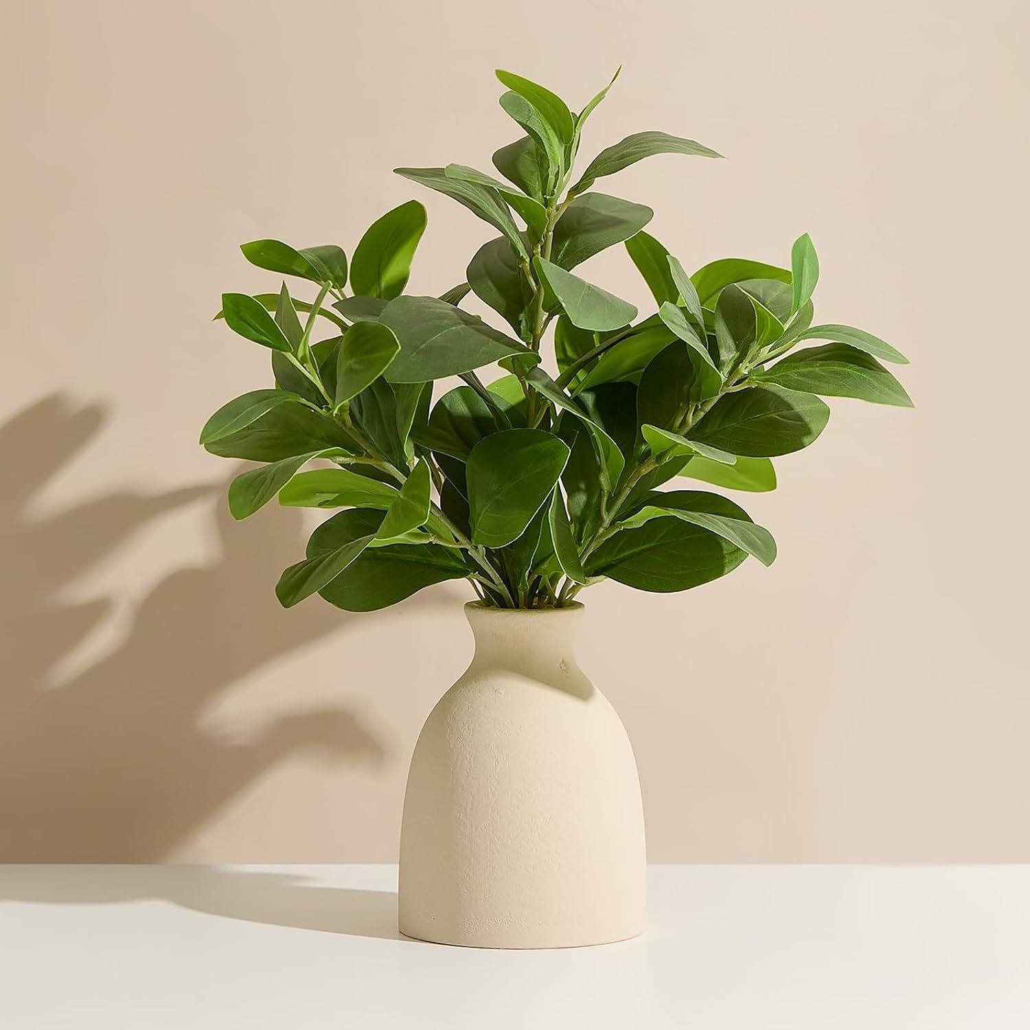 16″ Artificial Eucalyptus Stems Potted Plant Indoor Fake Plants