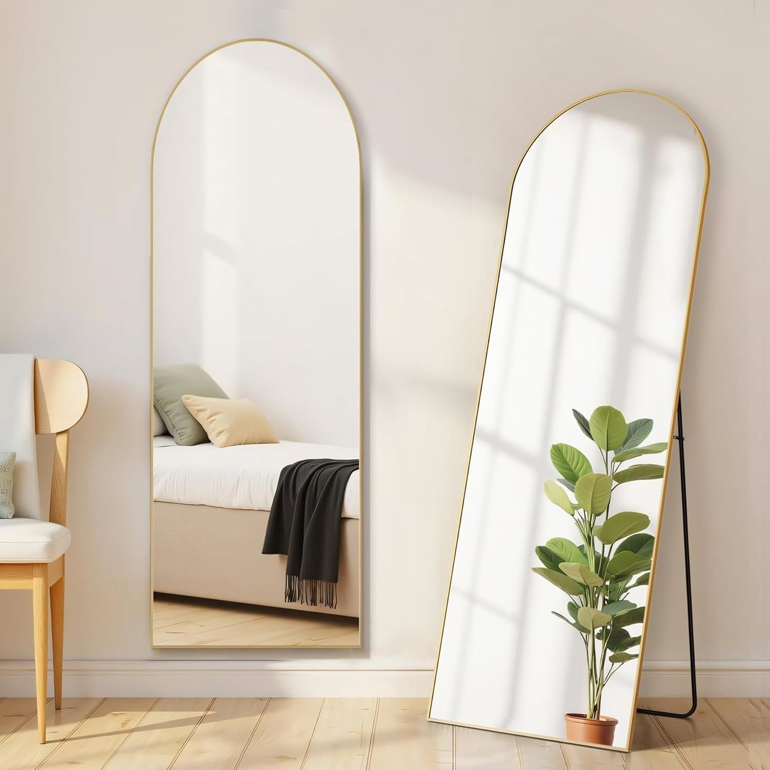 16″x59″ Arched Mirror Full Length, Upgraded Body Wall Mirrors