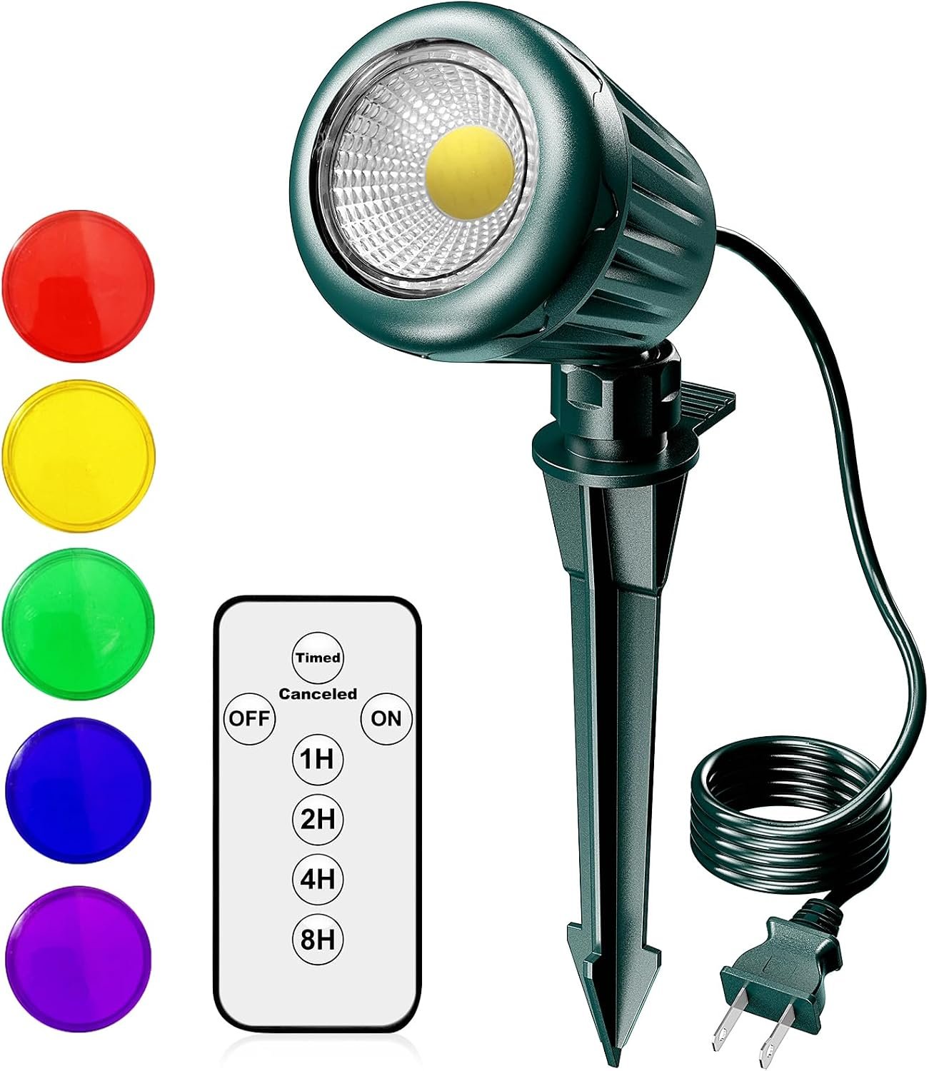Outdoor Spot Lights,120V Halloween Spotlight Outdoor with Timer Remote
