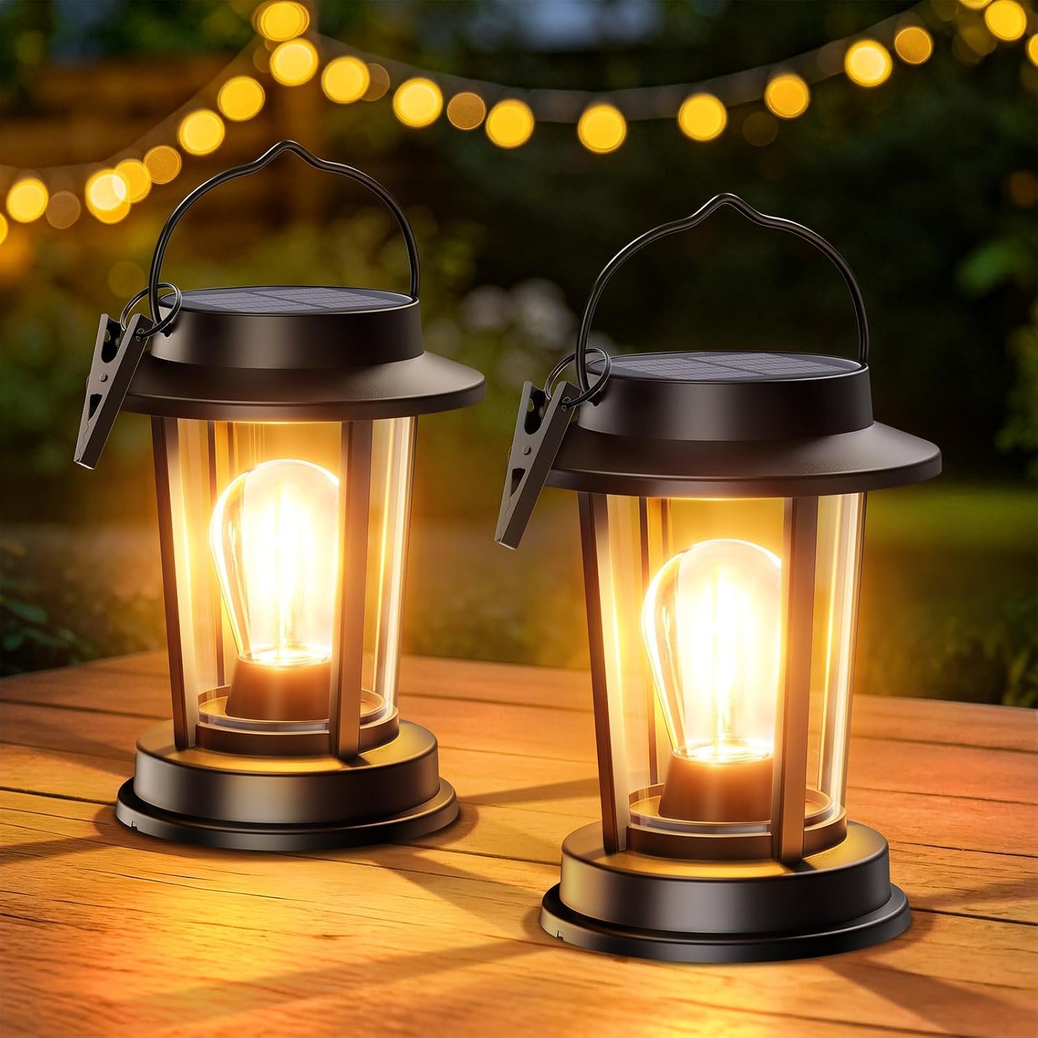 Solar Lanterns Outdoor Waterproof, Bright Hanging Solar Lights for Outside