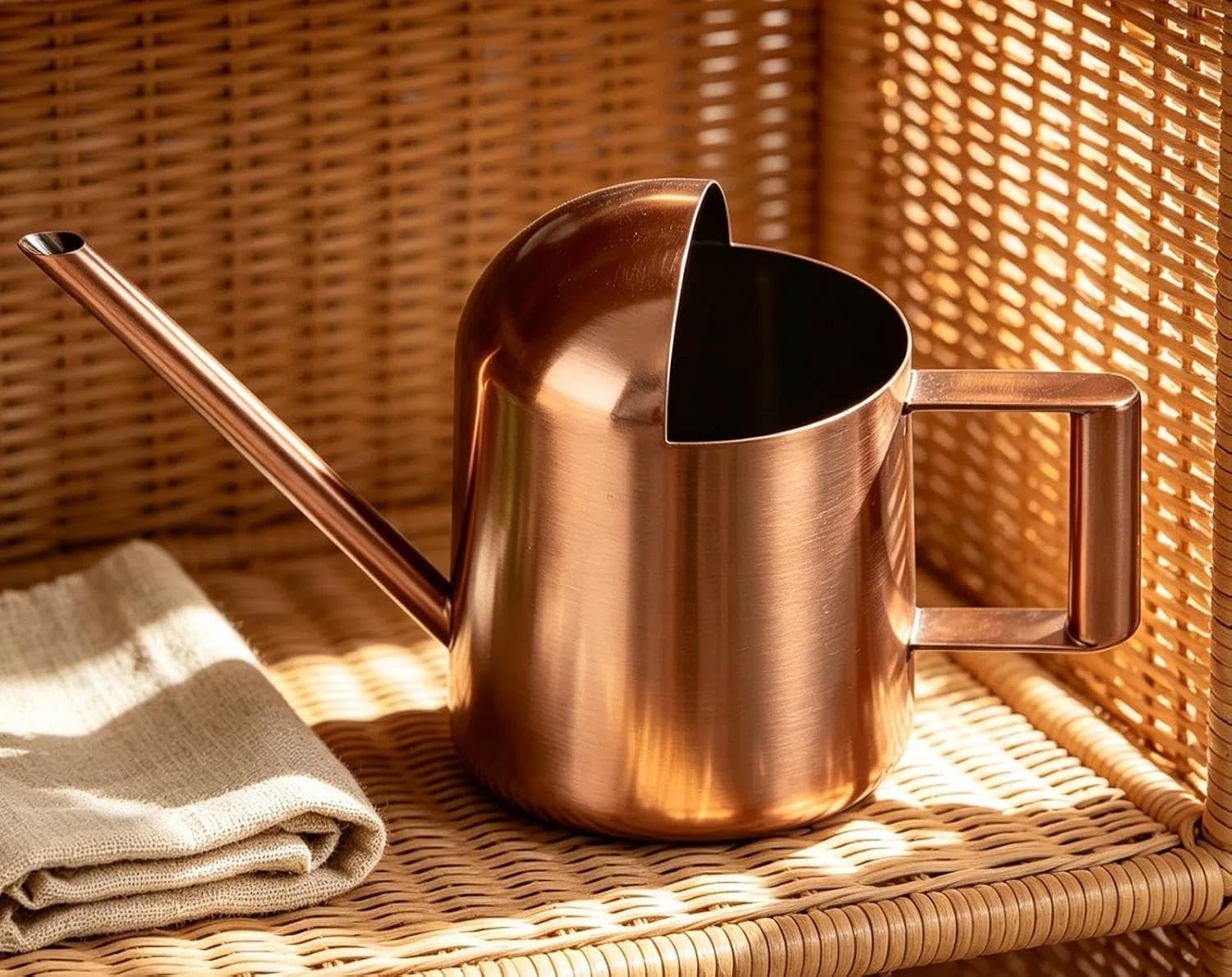 Watering Can 10oz/300ml Stainless Steel Long Spout Semi Open Powder Coated Flower Watering Pot for Garden Family Outdoor