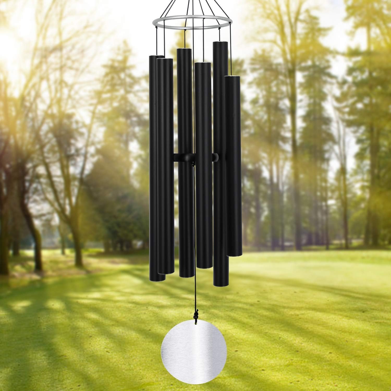 ASTARIN Large Wind Chimes Outdoor Deep Tone,Black