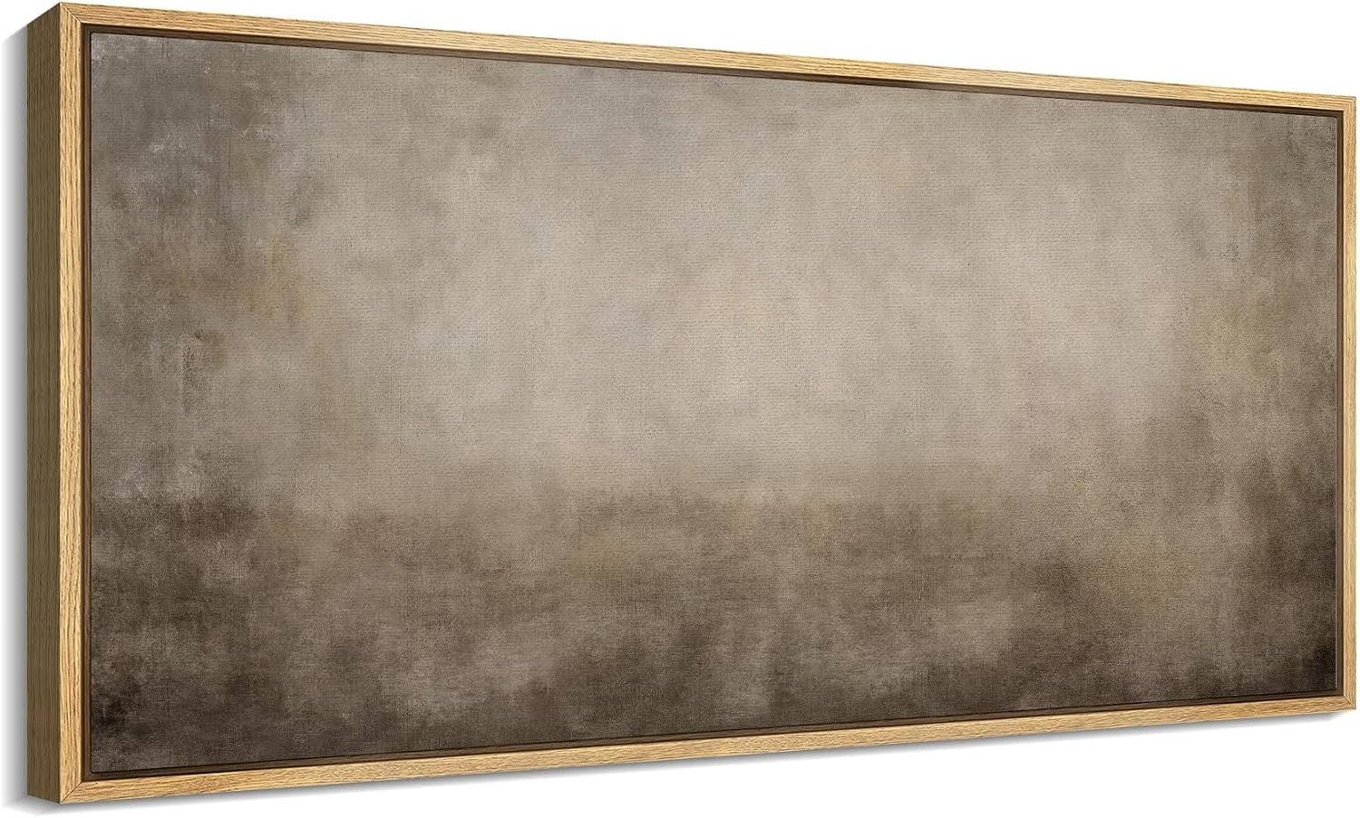SIGNFORD Extra Large Framed Canvas Print Wall Art Abstract Neutral Ombre Minimalist Gradient Illustrations Modern Art Calm for Living Room, Bedroom, Office – 60″x30″