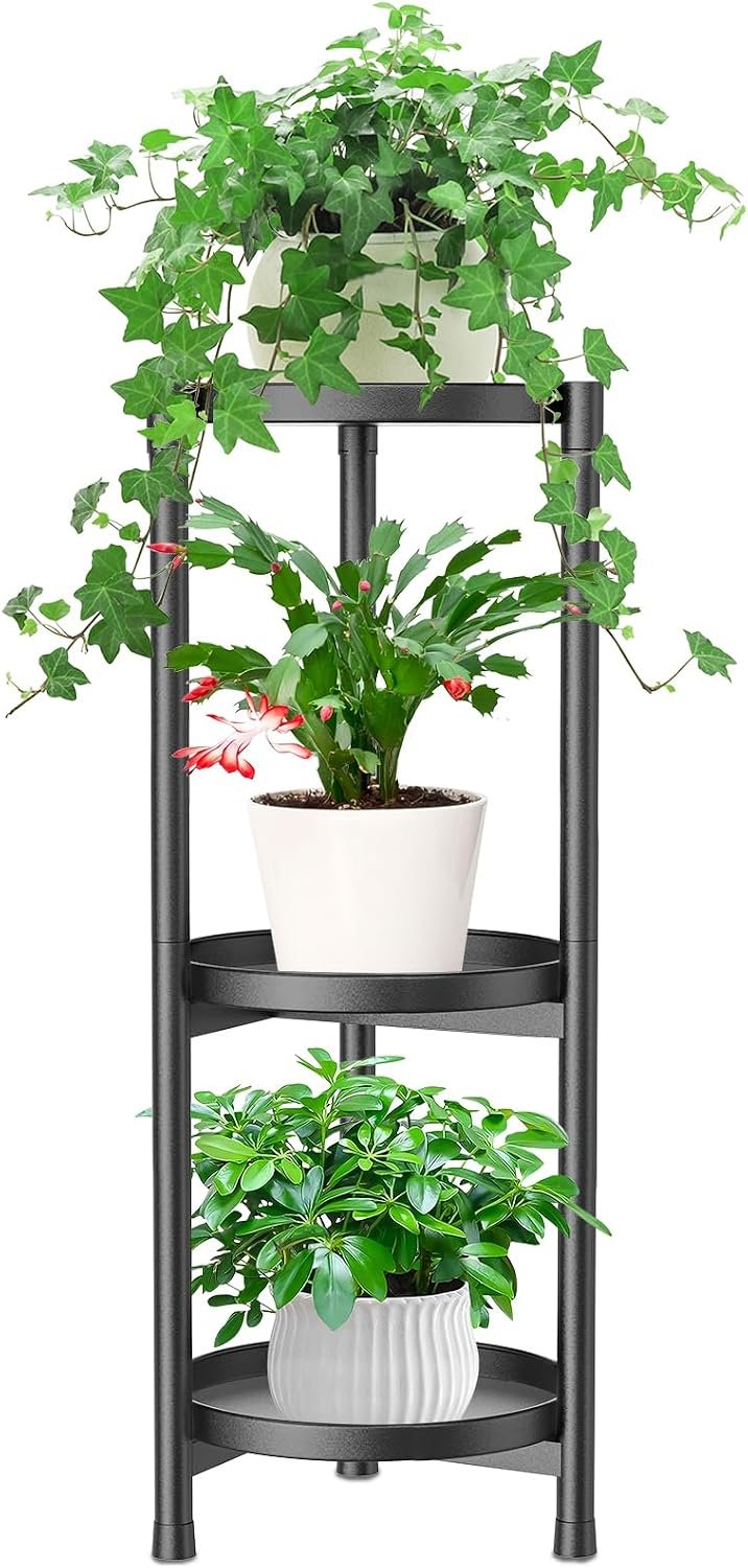 3 Tier Heavy Duty Metal Plant Stand for Indoor & Outdoor
