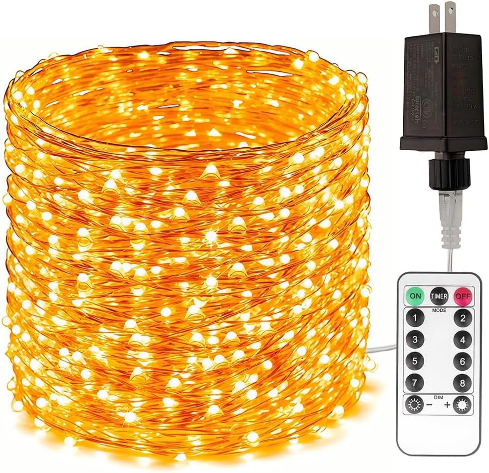100FT 300LED Fairy Lights Plug in Copper Wire for Bedroom Christmas