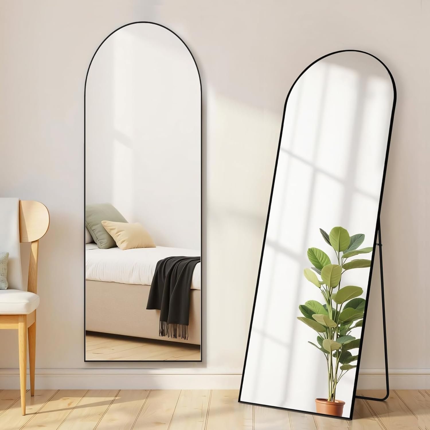 16″x59″ Arched Mirror Full Length, Upgraded Body Wall Mirrors
