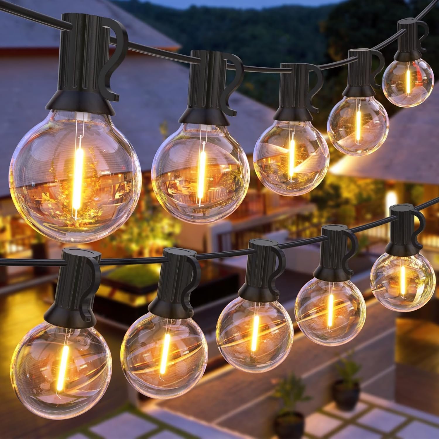 GPATIO Outdoor String Lights, 100FT LED Waterproof Patio Lights for Outside