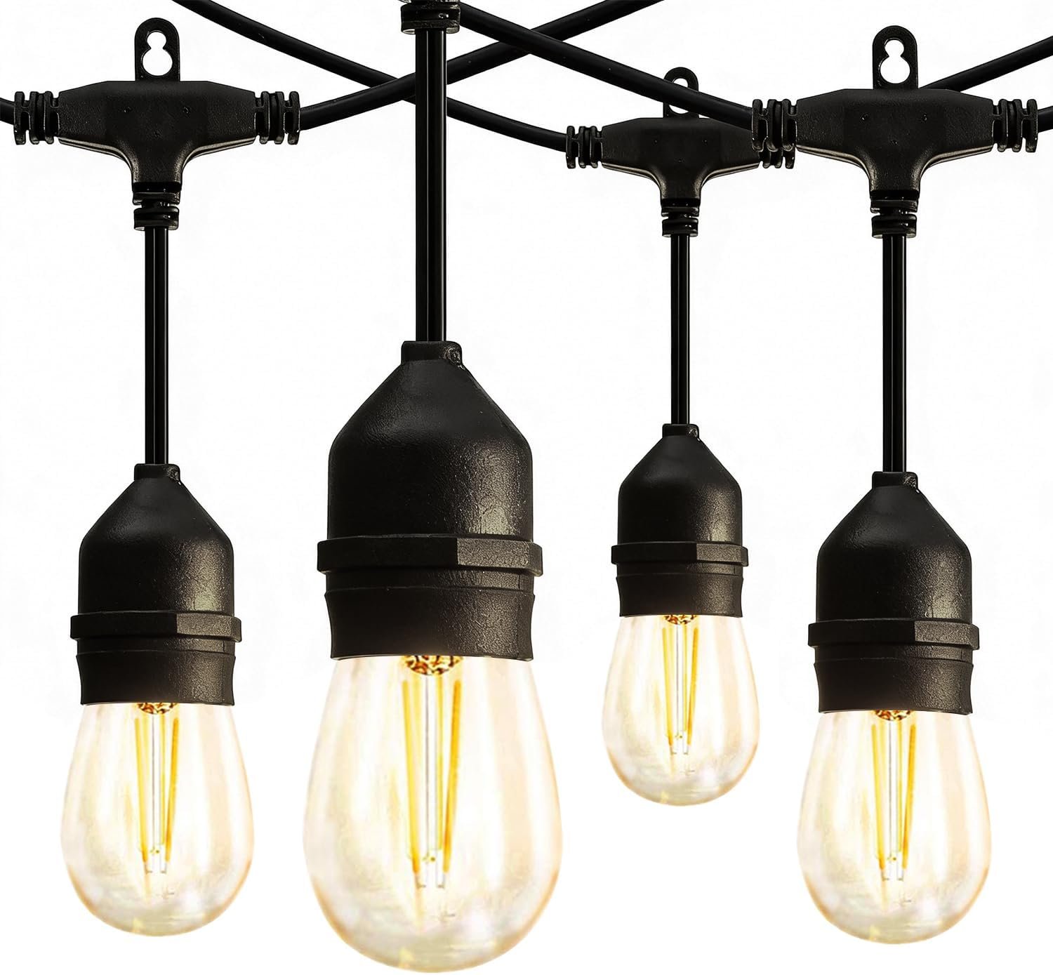 Banord Outdoor String Lights 96FT(2x48FT), Commercial Grade Patio Lighting