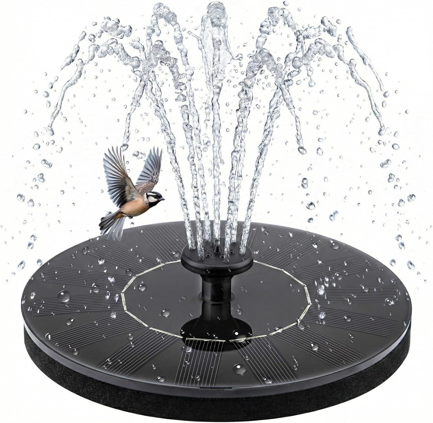 Solar Fountain, Floating Solar Water Pump for Bird Bath