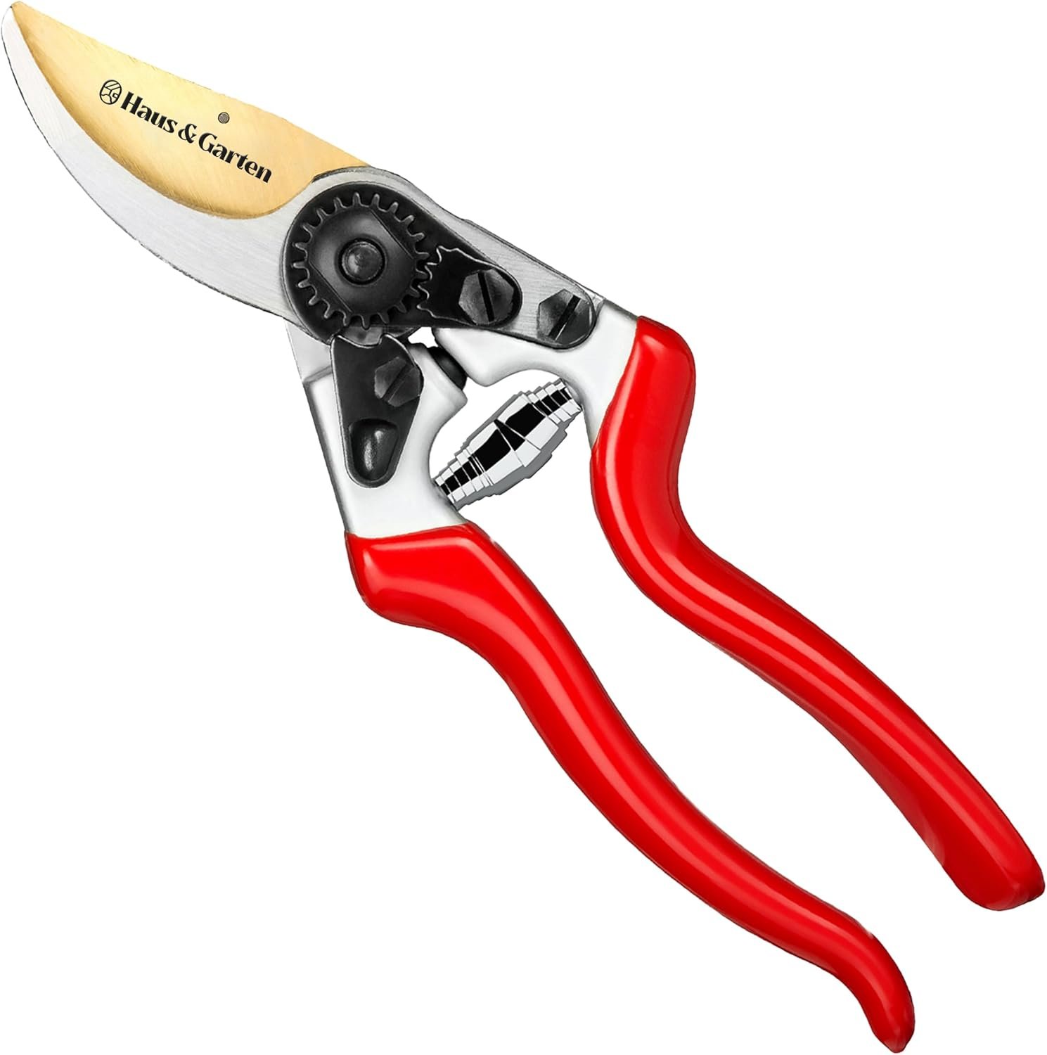 Haus & Garten EnduroPRO Ergonomic Bypass Pruners – Professional Titanium Garden Shears – Heavy Duty Hand Pruning Scissor, Tree Trimmer, Gardening Tool, Branch, Hedge, Rose, Shrub & Bush Clippers