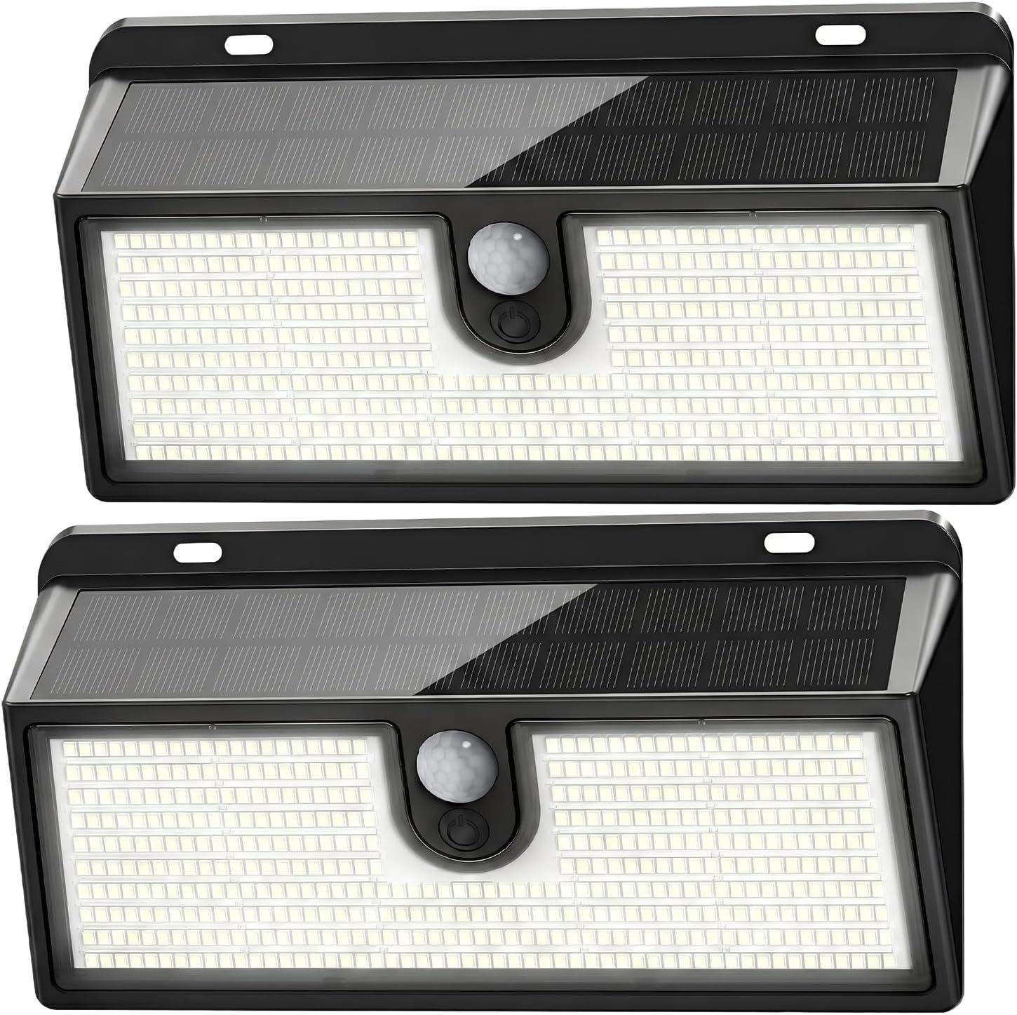 Solar Flood Lights Outdoor Motion Sensor, 452 LED Solar Security Lights with 26FT PIR Sensor, 270° Wide Angle, 30% Solar Conversion, IP65 Waterproof, 3 Modes for Yard Garage Fence Patio, 2 Pack