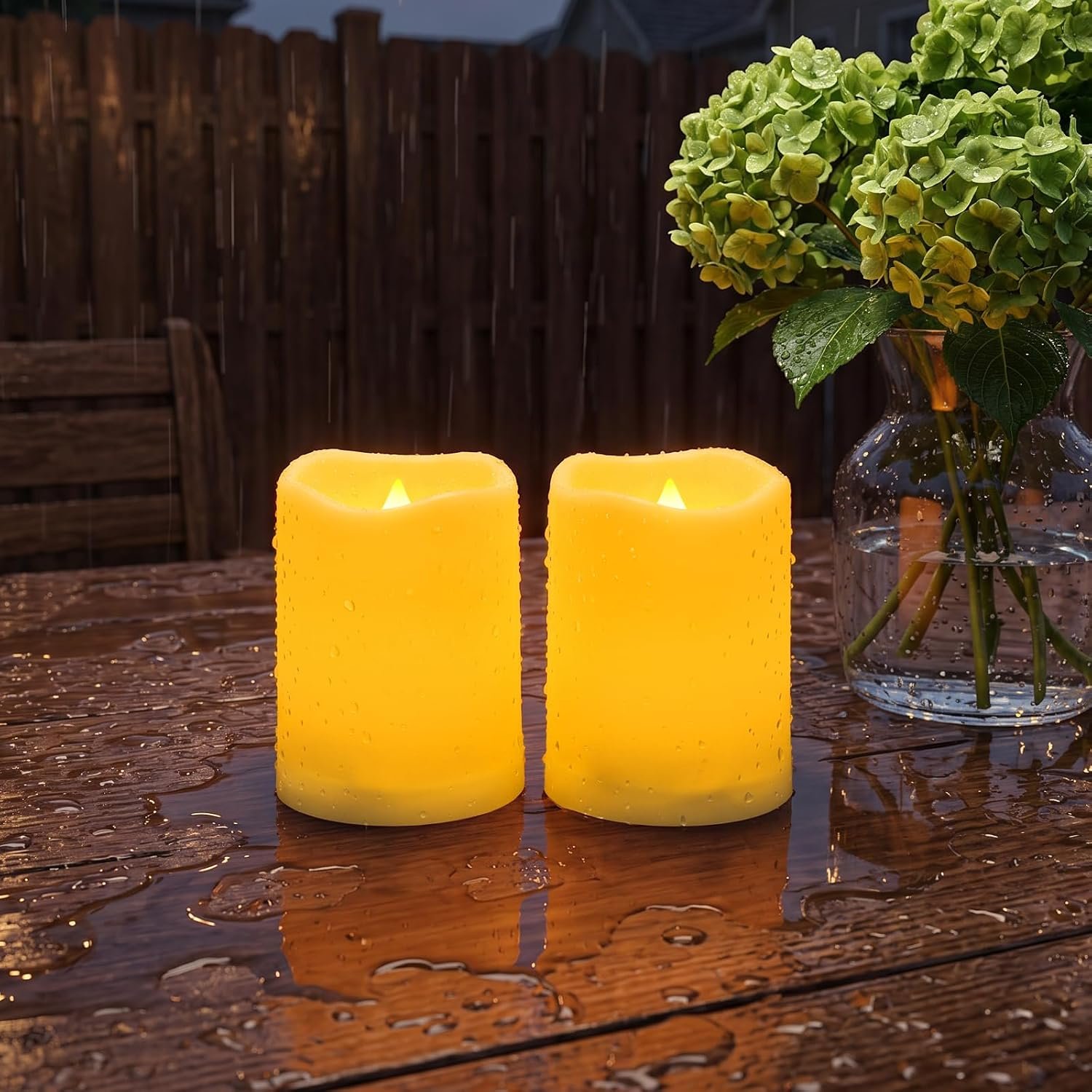 Raycare 3″x4″ Outdoor Waterproof Flameless LED Candles, Auto Light Sensor