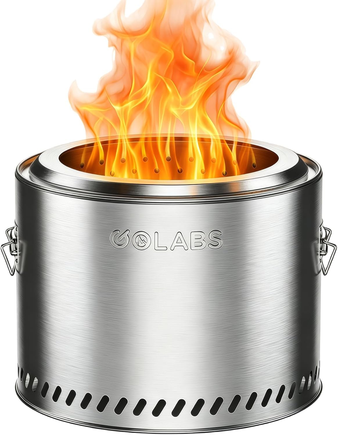 Golabs FP1 Smokeless Portable Fire Pit, 19.5″ Stainless Steel Fireplace