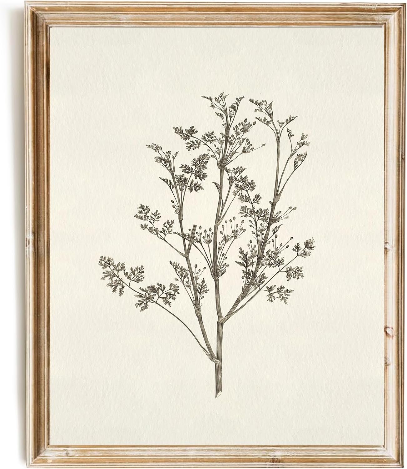 SWZHHYL Vintage Flower Wall Art, Neutral Botanical Canvas Print, Rustic Floral Drawing Minimalist Art Print Pictures for Farmhouse Bedroom Living Room Office Home Wall Decor – 8x10inch Unframed