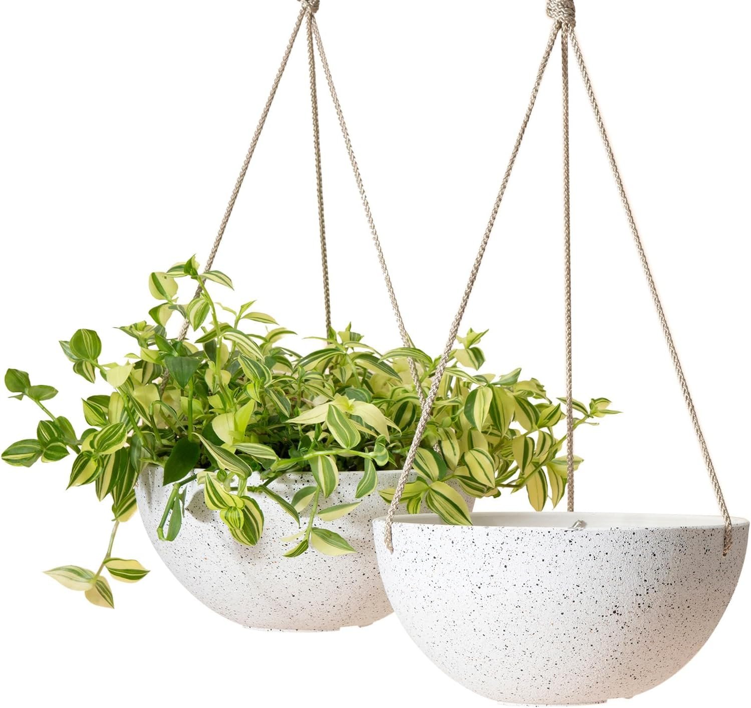 LA Jolie Muse Hanging Planter Baskets for Indoor Plant, Set of 2, 9.84 Inch
