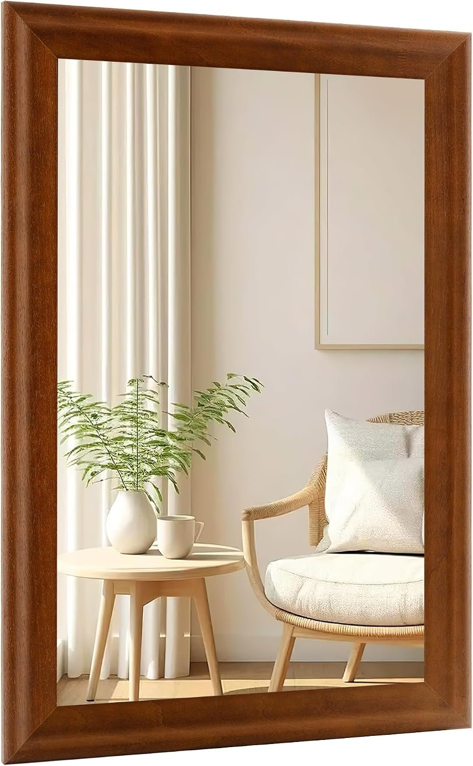 Rustic Wood Wall Mirror for Bathroom,Rectangle 24 x 36 inch Vanity Mirrors