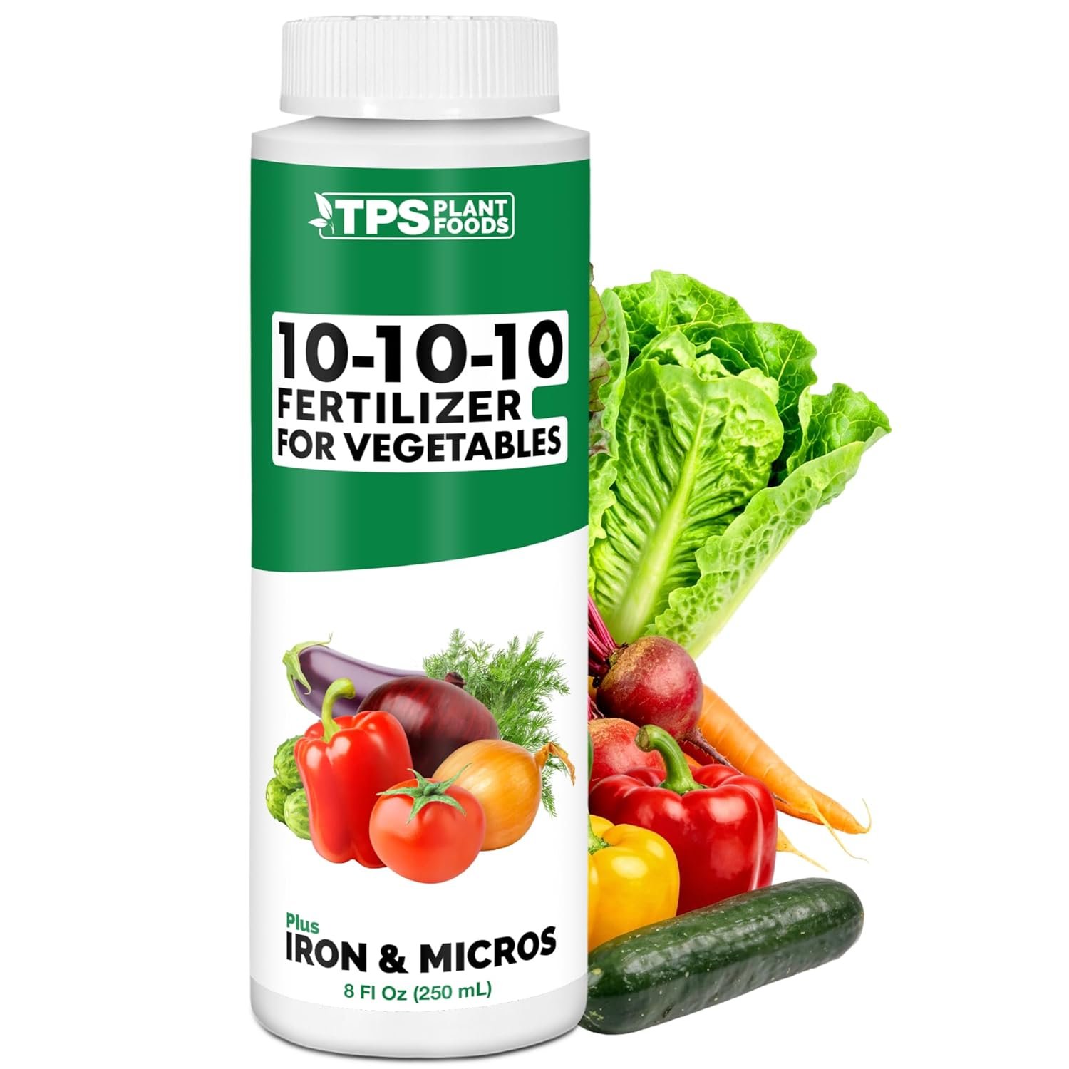 10-10-10 Fertilizer for Vegetables, Complete Liquid Plant Food, 8 oz