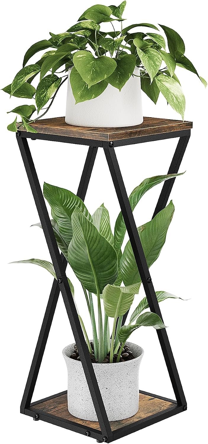 Bamworld Tall Plant Stand Indoor Corner, Brown