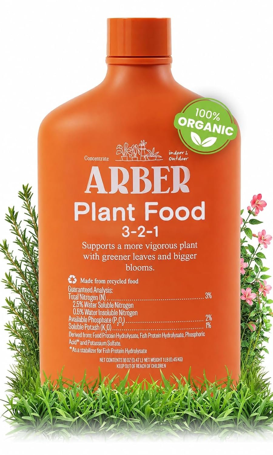 Organic Plant Food Liquid Fertilizer – Houseplants & Garden Concentrate