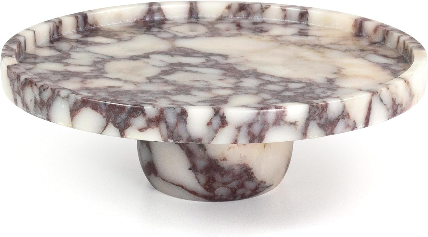 YMXYJM 9.8″ Marble Decorative Tray with Ball Feet,Calacatta Viola