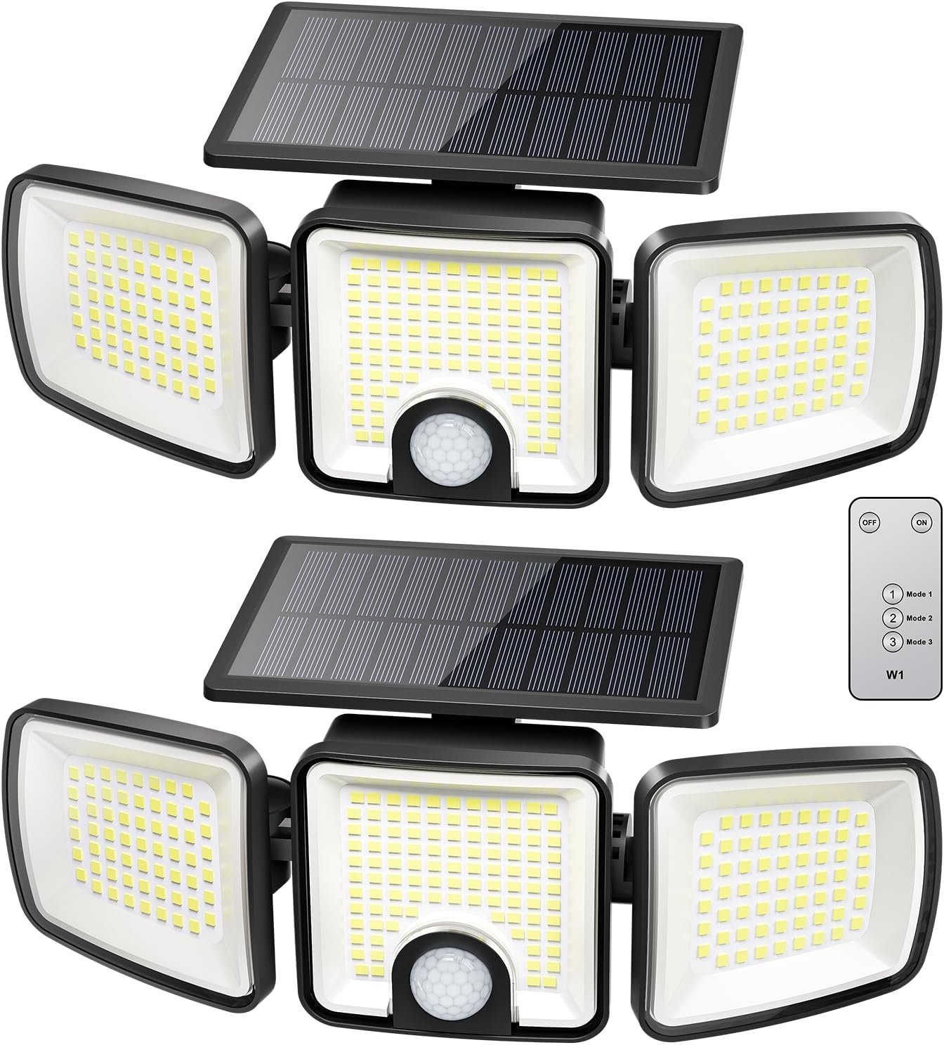 Brightown 2 Pack Solar Flood Outdoor Lights with Motion Sensor 3 Modes